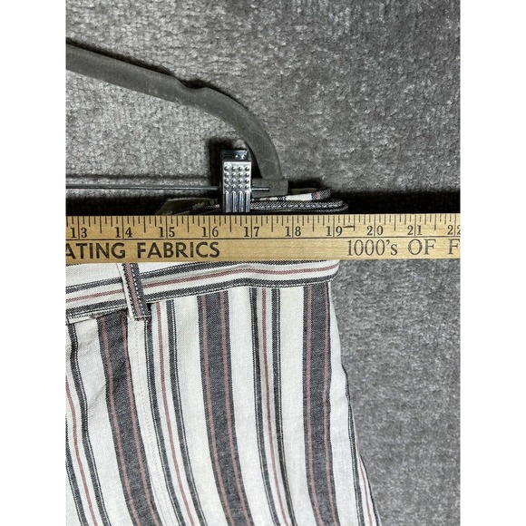 Maurices Linen Rayon Striped Split‎ Wide Leg Cropped Pants Womens Size XXL Belt - Picture 13 of 16